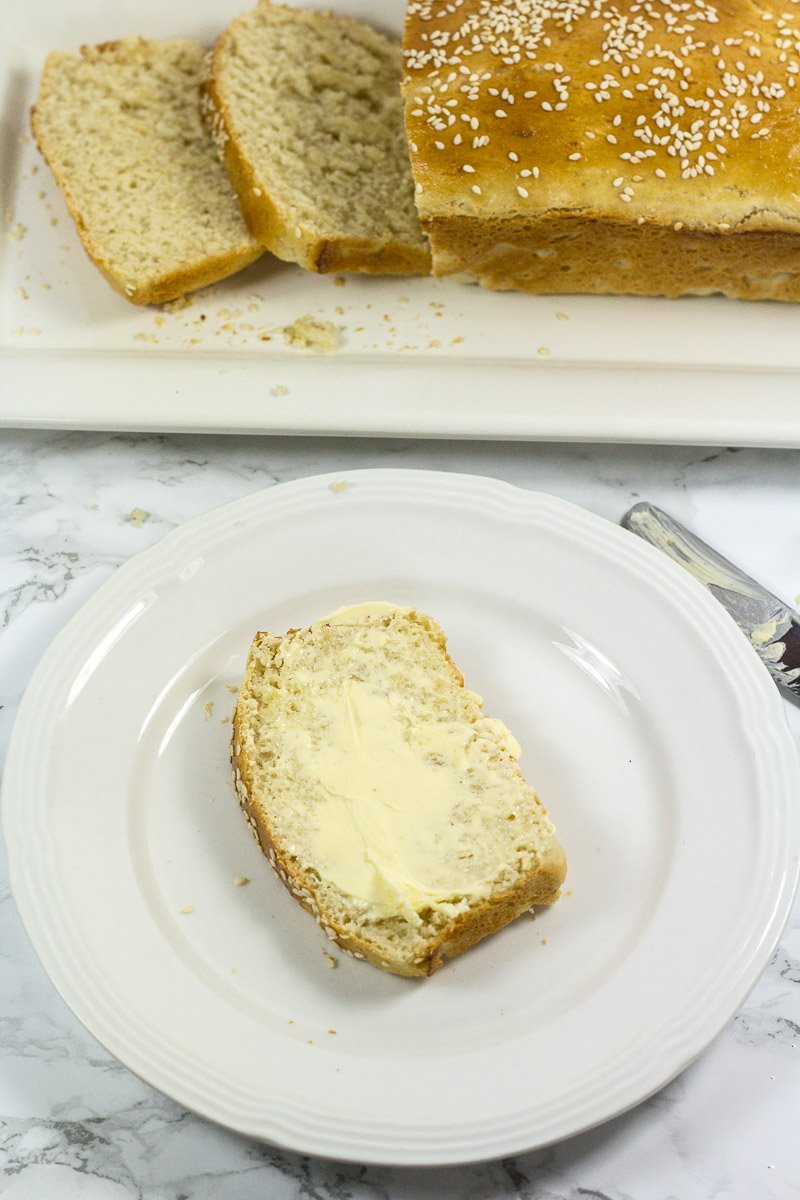 The ingredient list for this One Hour Homemade Bread recipe is easy to ready and it comes together in only one hour making it perfect for beginner bakers.