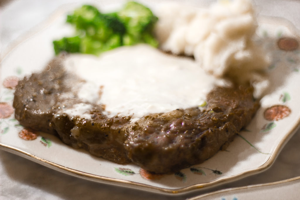Enjoy a romantic dinner for two with this Pan-Seared Ribeye with Creamy Gorgonzola Sauce. This savory steak with creamy cheese sauce will bring out the romance in any date night at home.