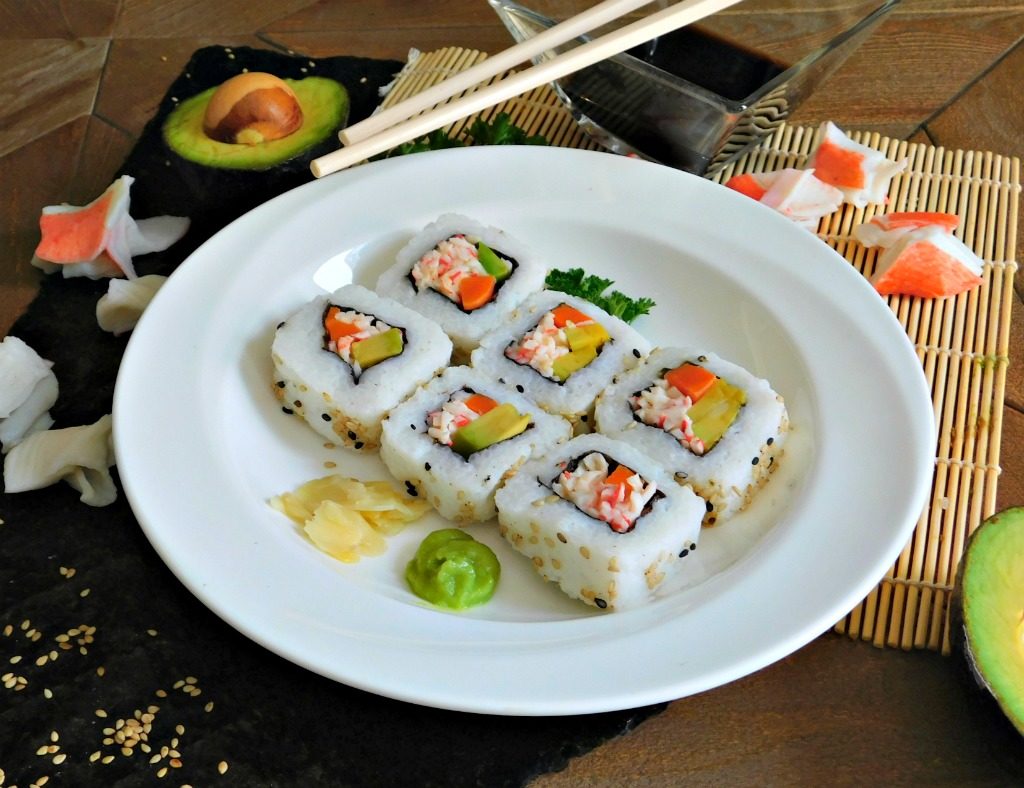 This weekend get your friends together to make these California Sushi Rolls recipe instead of going out for dinner. You will be surprised how easy it is!