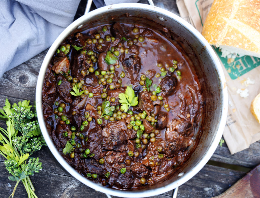 There's nothing better than easy comfort food recipes on a busy weeknight. This One-Pot Braised Beef with Mushrooms is sure to become your new favorite comfort food at the very first bite!