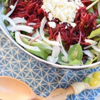 Turn an ordinary mixed greens salad into a small work of art when you whip up this Spiralized Citrus Beet Salad recipe. Perfect for lunch, dinner, or feeding a crowd, this simple salad is topped with a homemade citrus vinaigrette you'll love!