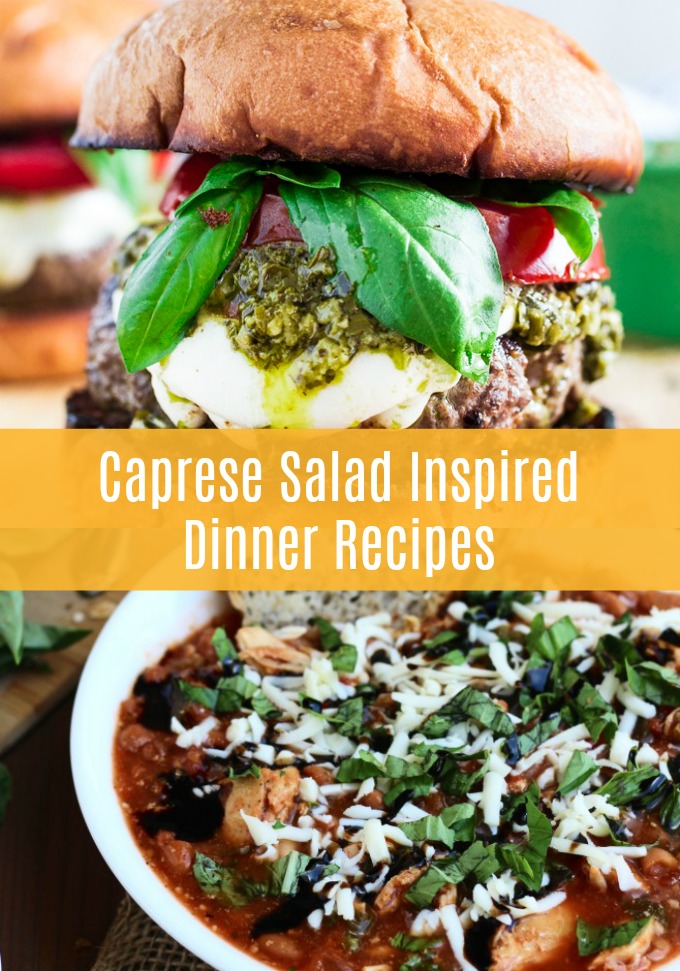 It's always fun to put a new spin on your favorite recipe! These Caprese Salad Inspired Dinner Recipes full of tomatoes, basil, and mozzarella cheese are the perfect dishes to share with friends.