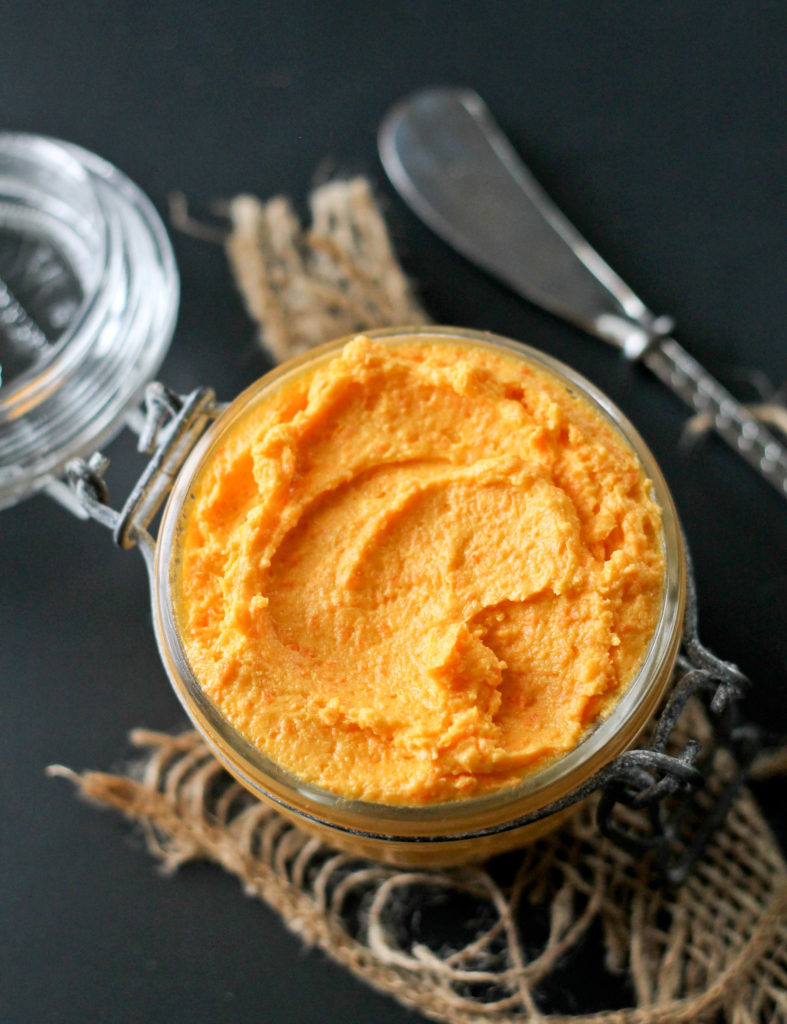 Your afternoon needs this snackable Cheesy Carrot Spread recipe for a healthier pick me up that is as tasty as it is good for you.