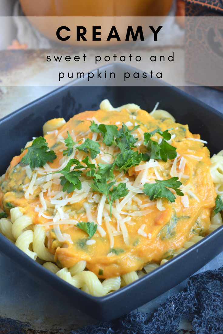 Get ready to enjoy your favorite flavors of fall when you make this simple and delightful One-Pot Pumpkin Sweet Potato Pasta! Highly customizable, and oh-so delicious, this is a meal you have to try.