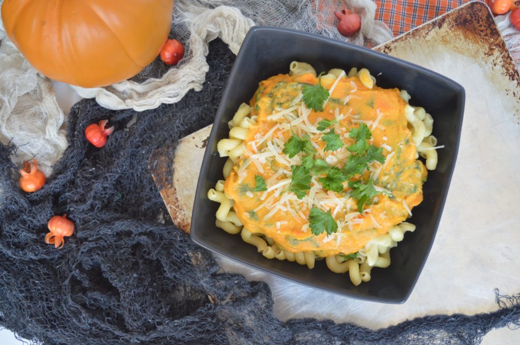 Get ready to enjoy your favorite flavors of fall when you make this simple and delightful One-Pot Pumpkin Sweet Potato Pasta! Highly customizable, and oh-so delicious, this is a meal you have to try.