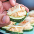 Move over high-carb, unhealthy tailgate appetizers, this Low-Carb Cucumber Hummus Bites recipe is about to win the game! Made with only three key ingredients, it's the perfect bite-sized appetizer for any occasion!