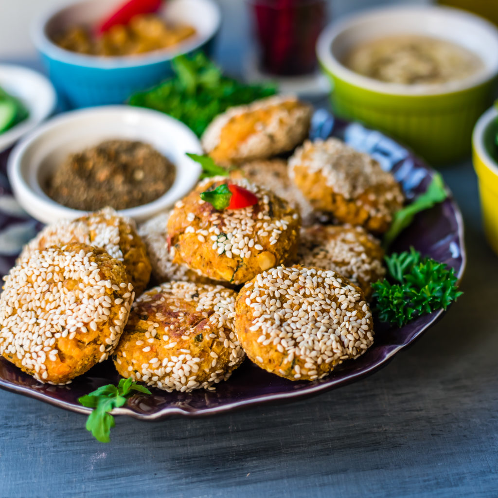 These Za'atar Spiced Sweet Potato Falafel are light and soft and make the perfect lunch, snack, or dinner. Oil-free and loaded with protein, this healthy vegetarian dish needs to be in your weekly meal rotation.