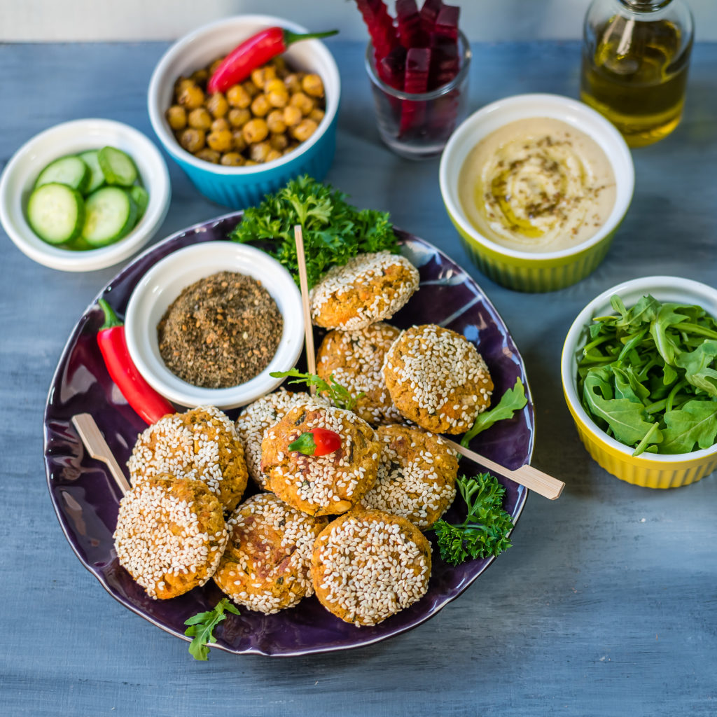 These Za'atar Spiced Sweet Potato Falafel are light and soft and make the perfect lunch, snack, or dinner. Oil-free and loaded with protein, this healthy vegetarian dish needs to be in your weekly meal rotation.