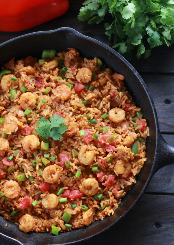 Think you have no time on a busy weeknight for a deliciously satisfying meal and clean up? Think again because this 30-Minute Shrimp Taco Rice Skillet is the answer you've been looking for. All of your favorite flavors in just one pan!