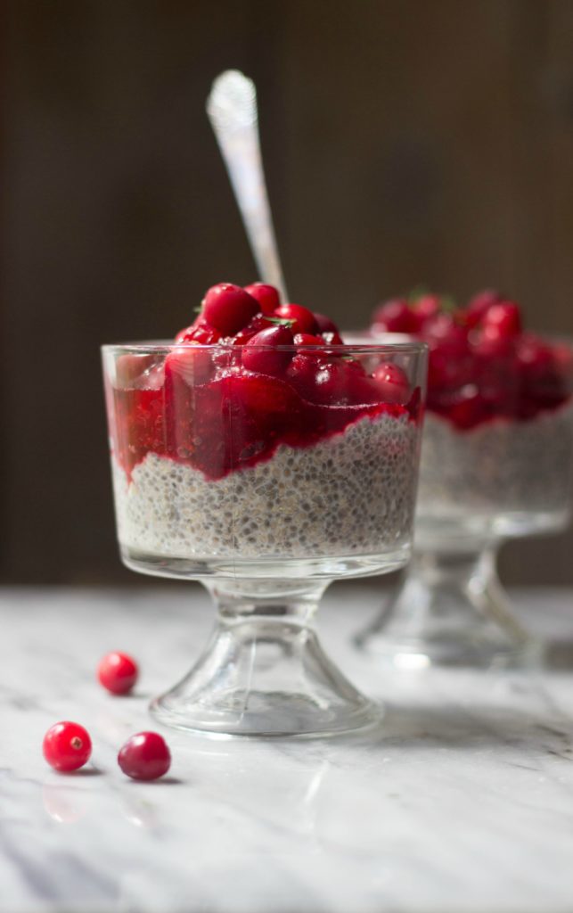 Cranberry Chia Seed Pudding Parfait