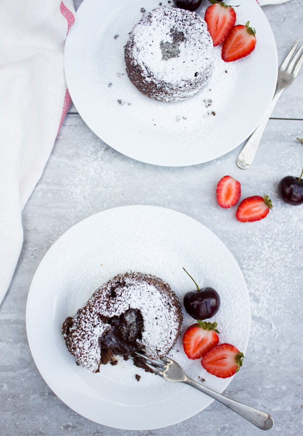 When you crave that luscious, indulgent chocolate fix, this Chocolate Lava Cake with Truffle Center is what you need! No use of excessive butter or risking eating raw eggs is involved making it perfect for cheat day with minimal guilt.
