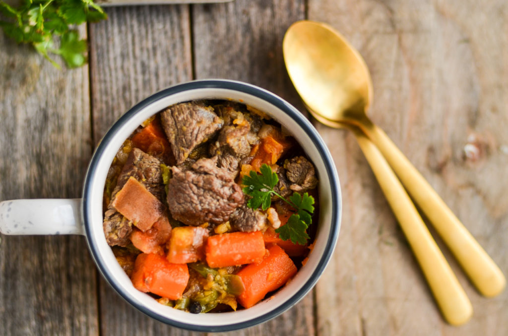 This Hearty Beef Stew recipe gets a makeover when it's cooked in it's own Pumpkin Shell! The presentation of this slow cooked recipe will delight everyone.