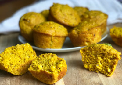 Enjoy seasonal baked goods while sticking with your healthy eating goals. These Vegan GF Pumpkin Cornbread Muffins are a spicy-savory spin on traditional cornbread muffins to give you what you crave without all the guilt.