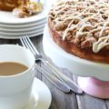Impress your guests this holiday season with this moist and delicious Cream Cheese Pumpkin Spice Crumb Cake. The vanilla glaze on top is the perfect way to finish off this tasty delight.