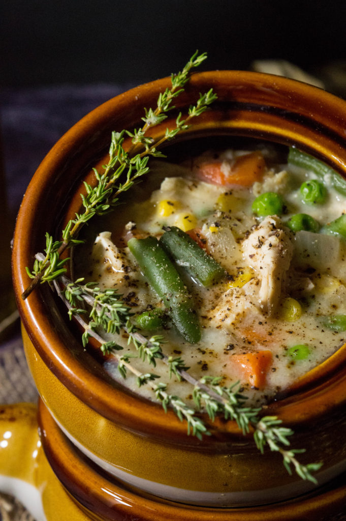 Ditch the carbs while you enjoy all of the classic flavors of America's favorite comfort food. This Low Carb Chicken Pot Pie Soup recipe is a healthier classic that's perfect for the colder months!