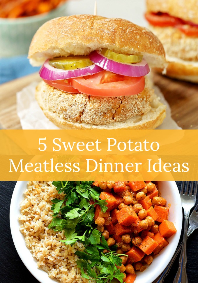 It doesn't matter if you are a full time vegetarian or simply looking to include healthier eating habits into your weekly menu, these five Meatless Dinner Ideas use the hearty Sweet Potato as a great meat substitute.