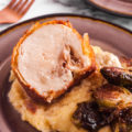 A fancy Chicken Cordon Bleu, stuffed with Havarti cheese and prosciutto, is the perfect cheat day meal. Pair it with cheesy polenta and roasted brussels sprouts and you’ve got comfort on a plate.