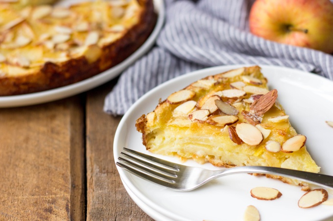 This easy Crispy Almond Top Apple Cake is seriously the best apple cake recipe you'll ever need! With a few healthier twists, you can enjoy this delicious treat without all of the guilt.