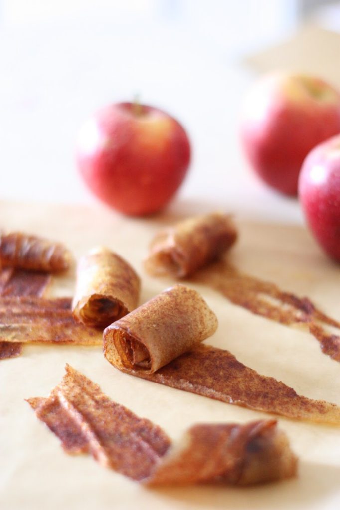 This simple Apple Cinnamon Fruit Leather is a must make! You get all of the feelings of eating store-bought fruit roll ups without any of the yucky additives making it a fun and healthy snack perfect for fall.