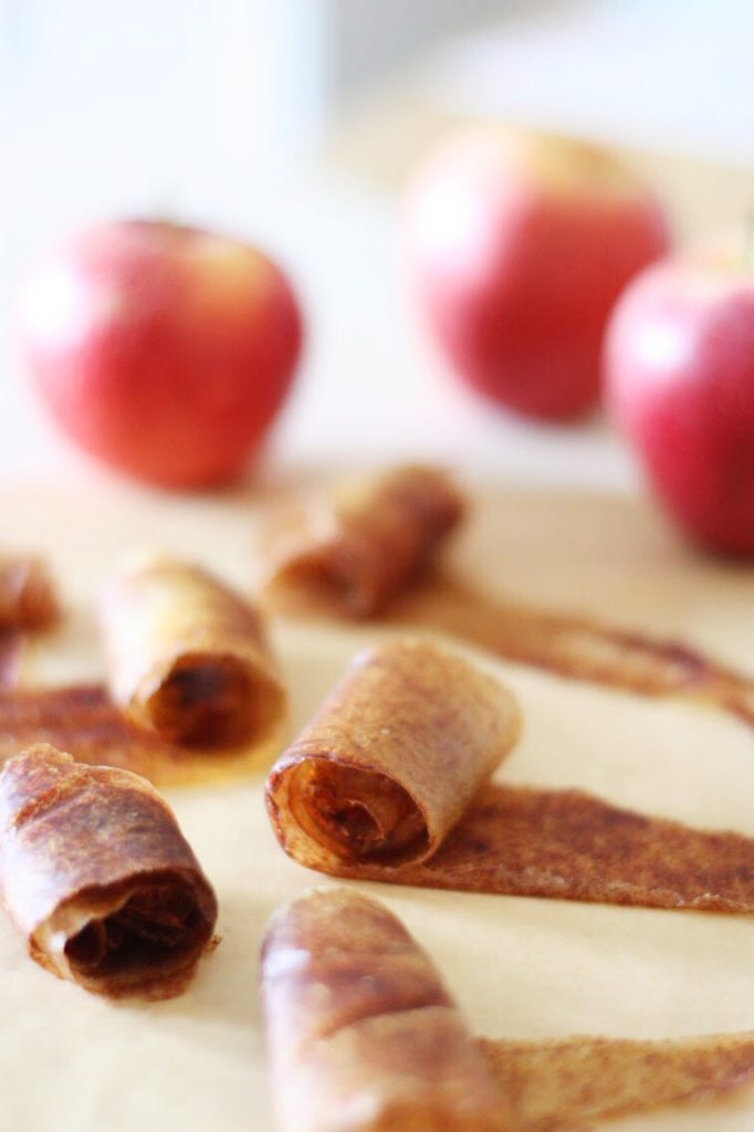 This simple Apple Cinnamon Fruit Leather is a must make! You get all of the feelings of eating store-bought fruit roll ups without any of the yucky additives making it a fun and healthy snack perfect for fall.
