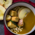 This Apple Butternut Squash Soup recipe can be table ready in about 30 minutes! This sweet and savory mashup uses seasonal fruits and vegetables to make the perfect comfort food.