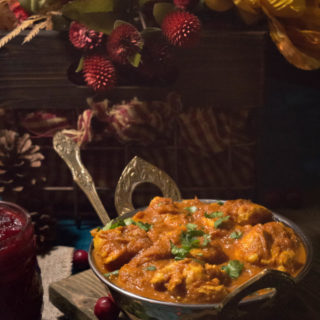 Spice things up for the holidays with this unique Turkey Tikka Masala recipe with a creamy tomato and pumpkin gravy; every spicy food lover's dream! Pair with Spicy Cranberry Chutney for the perfect meal.