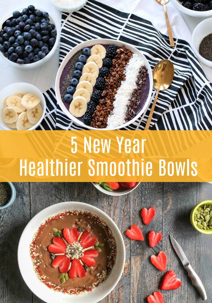 Embrace a brand new you in the new year when you whip up these Healthy New Year Smoothie Bowls full of good-for-you ingredients for your morning meal!