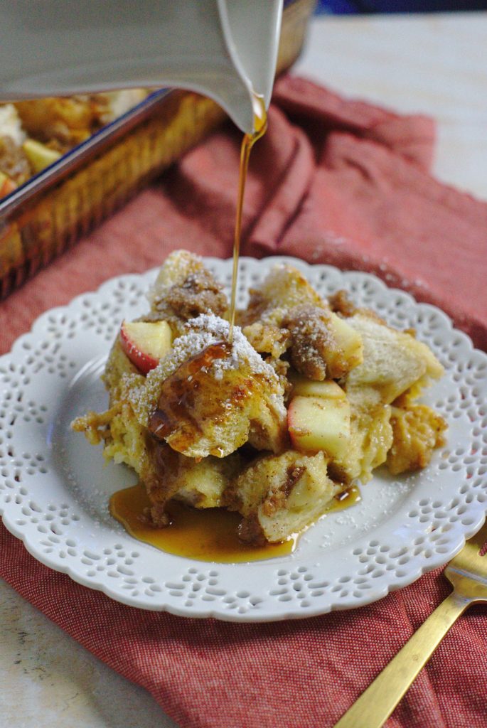 This Apple Cinnamon French Toast Casserole is a simple recipe that's perfect for Sunday brunch. Delicious french toast is combined with apples and spices for a breakfast dish that's sure to impress any crowd!