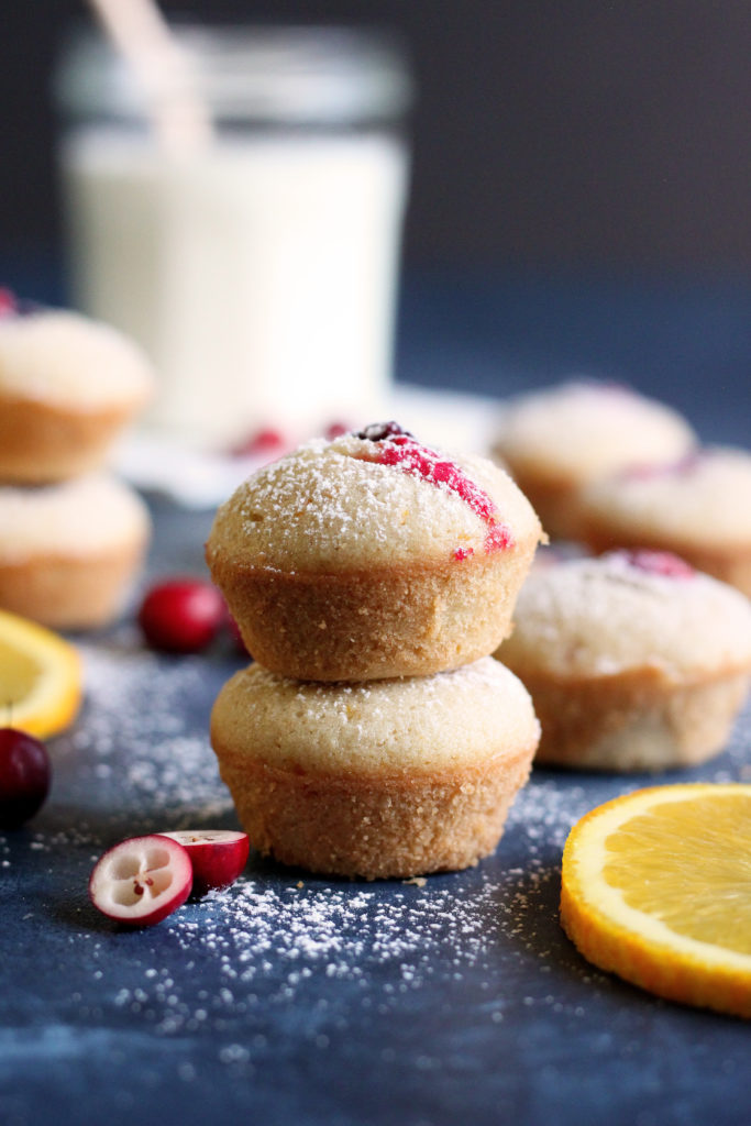 These bright, tart Orange Cranberry Financiers are bursting with flavor and made with less than 10 ingredients. This one-bite dessert is the perfect way to enjoy something delightfully sweet without all of the guilt!