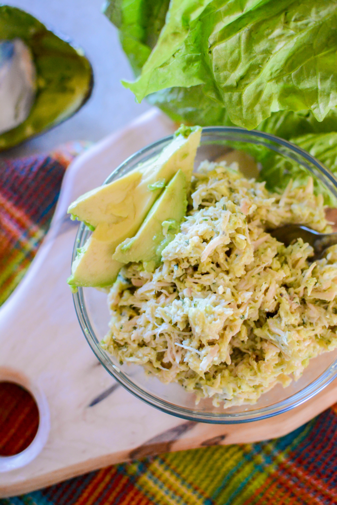 In a rut with your lunchtime routine, but don't have a lot of time? This simple recipe for Avocado Chicken Salad is the healthier classic you've been craving. Just seven on-hand ingredients and moments to prepare, your light lunch is served!