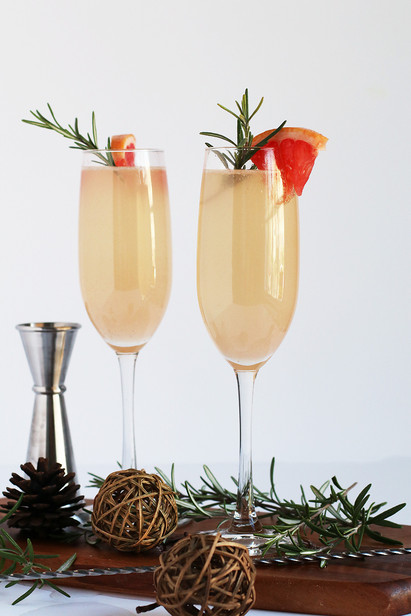 Rosemary Grapefruit Champagne Cocktail