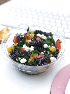 Be the envy of the office when you enjoy this delicious and colorful Black Bean Pasta Salad for lunch! This is a healthy mid-day option that packs a nutritious punch, is simple to make, and it's perfect for weekly meal prep since it can last for days in the fridge!