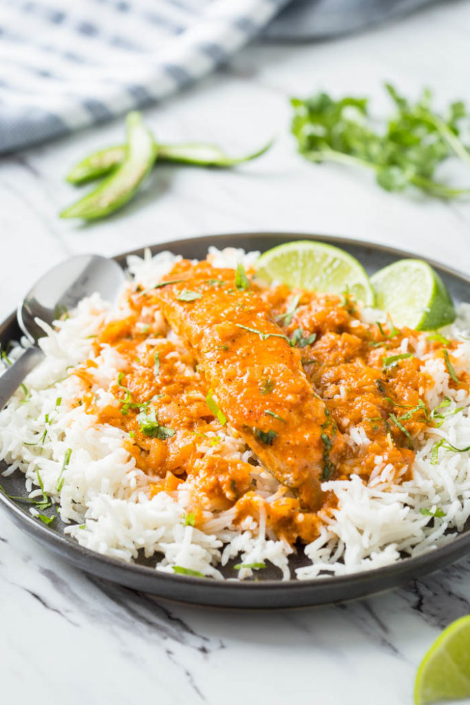 Cook to impress with this simple weeknight meal! This creamy Salmon Coconut Curry is a one-pan, 30-minute meal everyone will love. Serve with rice or flatbread for a complete, satisfying meal.