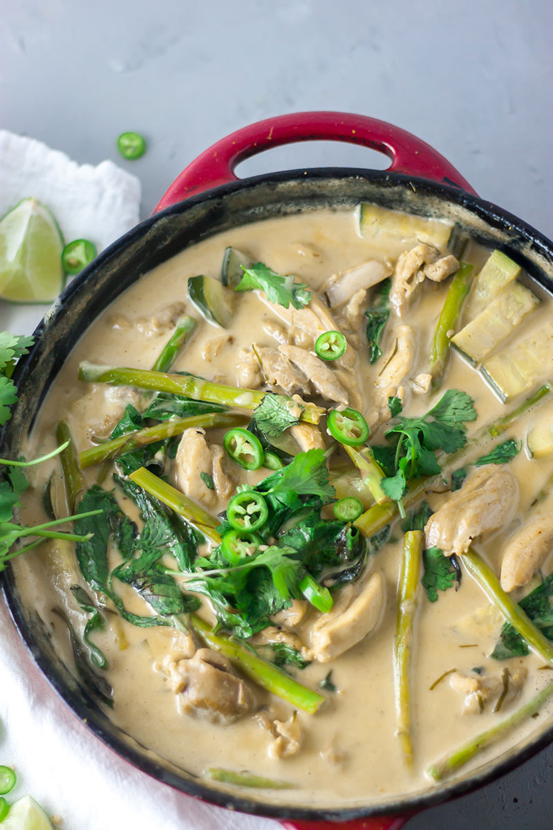 This 30-Minute Thai Green Curry Chicken is a true flavor explosion! A one-pan meal that's fancy enough for entertaining, but simple enough for an easy weeknight dinner.