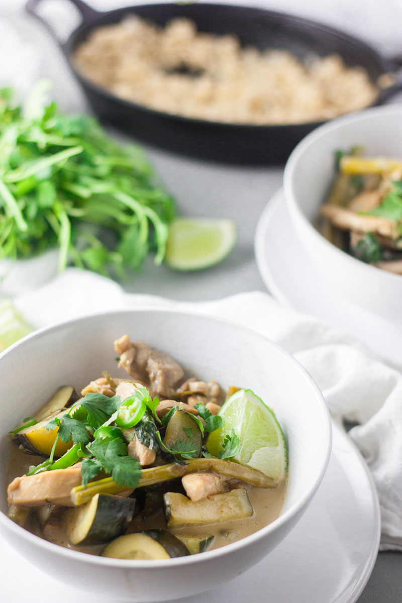 This 30-Minute Thai Green Curry Chicken is a true flavor explosion! A one-pan meal that's fancy enough for entertaining, but simple enough for an easy weeknight dinner.