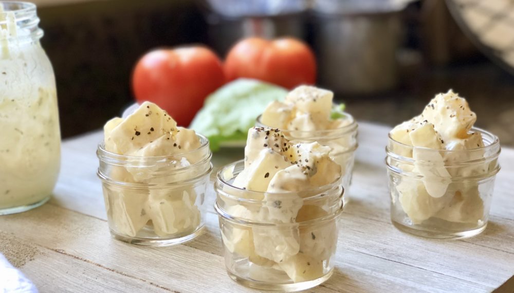 If you're planning a deli-style meal or potluck, these gluten-free Vegan Mini Potato Salad Cups need to be on the menu. This healthier classic omits the heavy mayo for a lighter version of this traditional picnic side dish.