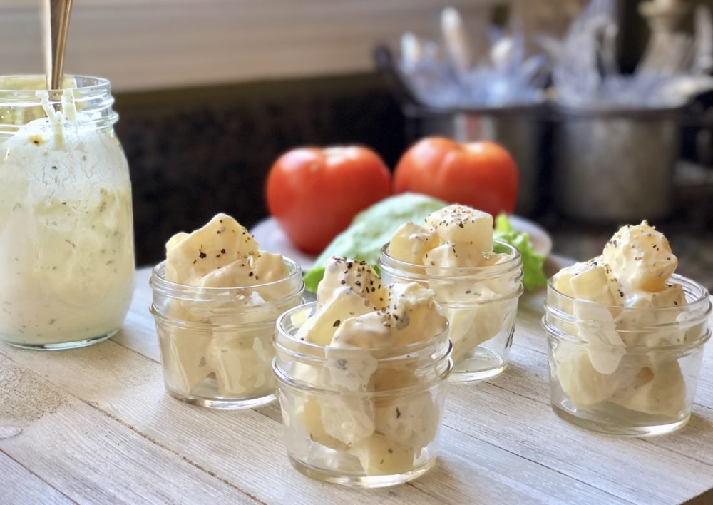 If you're planning a deli-style meal or potluck, these gluten-free Vegan Mini Potato Salad Cups need to be on the menu. This healthier classic omits the heavy mayo for a lighter version of this traditional picnic side dish.
