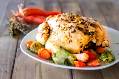 This easy Instant Pot Whole Roasted Chicken recipe combines the best of both worlds. Make this 30-minute meal as a weeknight dinner, then use the leftovers in your weekly meal prep. Save time and money with this budget-friendly meal!