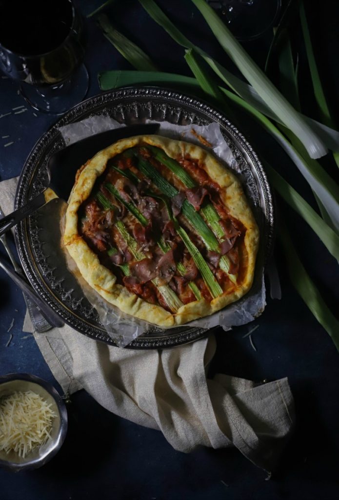 Make date night at home extra special with this simple, but gourmet Leek + Prosciutto Galette for Two. Perfect for sharing with the one you love, and ready in about 30 minutes!