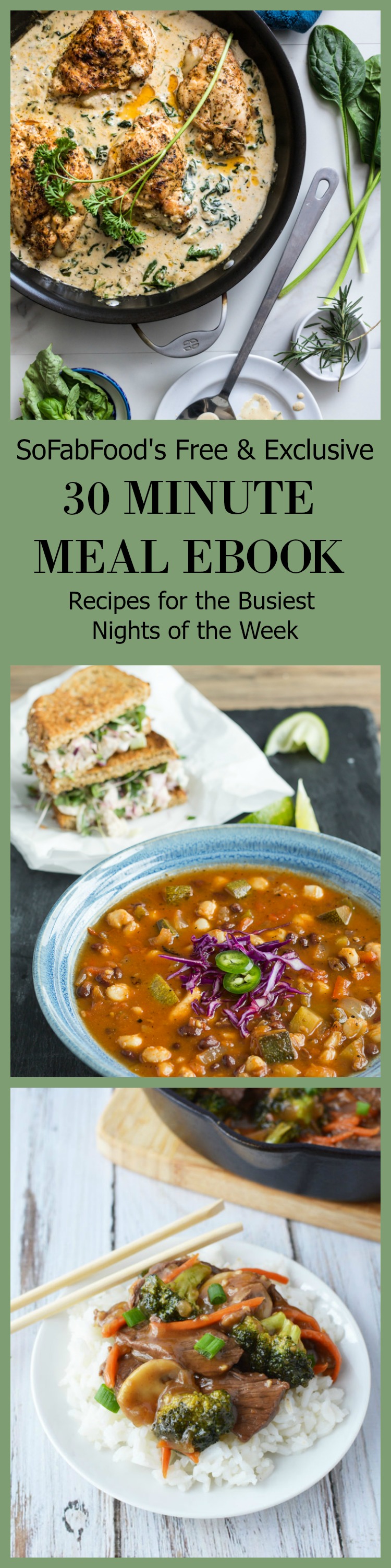 Take the stress out of weeknight meal preparation with this 30-Minute Meal Exclusive eBook now available to you. Whether you crave chicken, fish, or a deli-style meal, cook to impress with these quick and simple recipes!