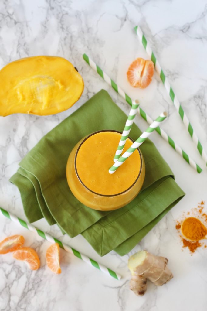 If you've overindulged and your body's in need of a reset, this Ginger Turmeric Mango Smoothie is for you! Packed with superfoods, this is a healthy breakfast and detox drink in one. Only six ingredients and one step to a refreshed day!