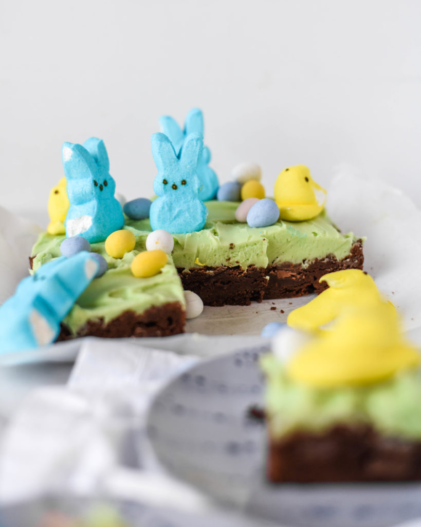 Highlight everyone's favorite Easter candy, Peeps, when you make these Peep-tastic Easter Brownies to impress a crowd. Decadent and rich brownies topped with classic buttercream icing and your favorite holiday candies!