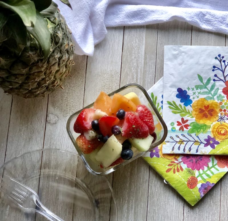 What's not to love about this Tropical Fruit Salad with Coconut Yogurt? This dairy-free dessert is a simple recipe with six types of fresh fruit you can pick up at your local farmers market and it's perfect for picnics!