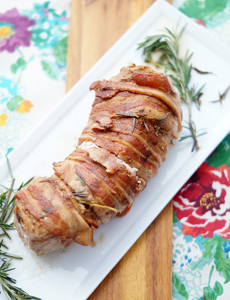 In just 25 minutes, this impressive Instant Pot Bacon Wrapped Pork Loin can be on your dinner table. Perfect for a busy weeknight meal or last-minute entertaining, this boneless loin filet is wrapped in bacon and cooked in a balsamic sauce in just 15 minutes.