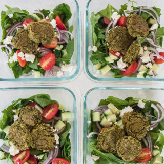 Baked Spinach Falafel is the perfect protein to turn to when you're looking for lighter, healthy dinners that are quick and easy to make. Make a big batch during meal prep and enjoy these falafel paired with a simple greek salad throughout the week.