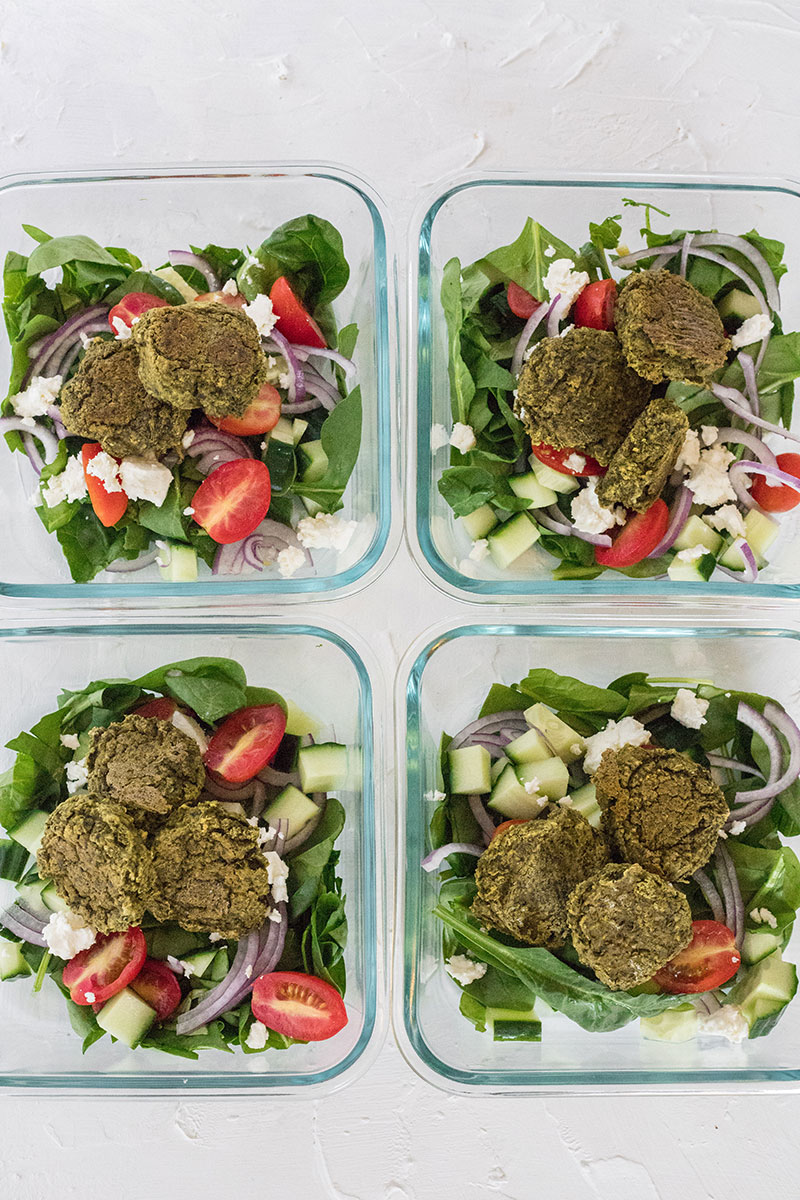 Baked Spinach Falafel is the perfect recipe to turn to when you're looking for a lighter, healthy dinner that's quick and easy to make. Make a big batch during meal prep and enjoy these falafel paired with a simple greek salad throughout the week.