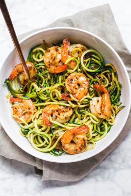 If you're in search of healthy comfort food, this 5-Ingredient Garlic Shrimp Zoodles recipe is for you! A 15-minute meal that's gluten-free, full of flavor, and packed with protein and veggies.