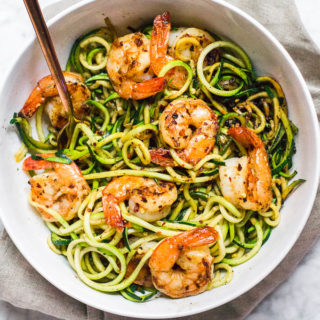 If you're in search of healthy comfort food, this 5-Ingredient Garlic Shrimp Zoodles recipe is for you! A 15-minute meal that's gluten-free, full of flavor, and packed with protein and veggies.