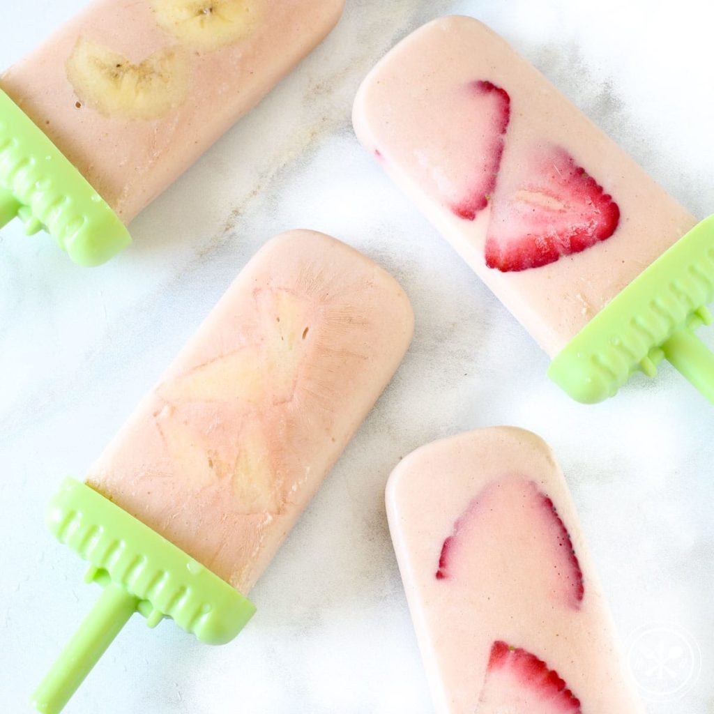 Craving a cold, creamy treat on a warm afternoon, but you need to avoid dairy? These Dairy-Free Fruity Yogurt Popsicles are what you need. With just three ingredients, these tasty pops are just like a cheat day treat without all of the guilt!