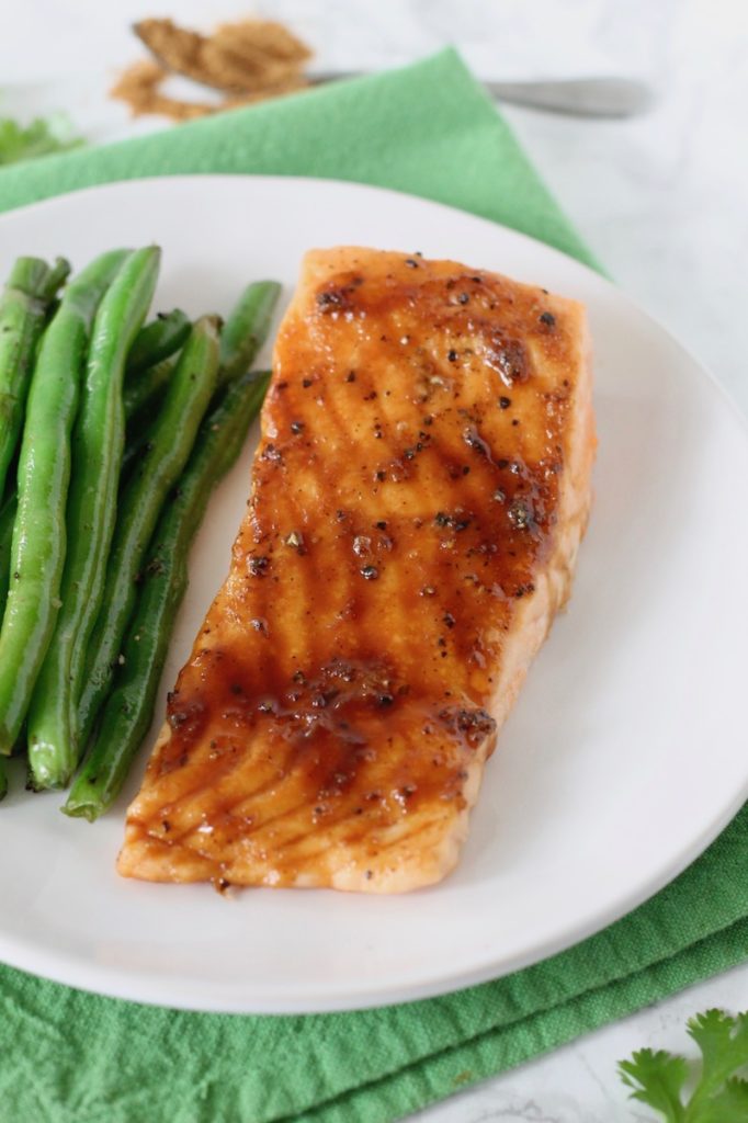 With just four kitchen staples, two salmon fillets, and 15 minutes, you can have this Caramelized Mustard Salmon on the dinner table for a busy weeknight meal. This easy dinner recipe is perfect when you're cooking for two!